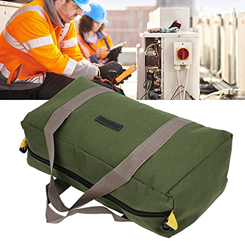 Tool Bag 18 Inch Canvas Multi-Purpose Tote, Thickened Bottom, 43 x 26 x 33cm, for Electricians and DIY Professionals - Image 3