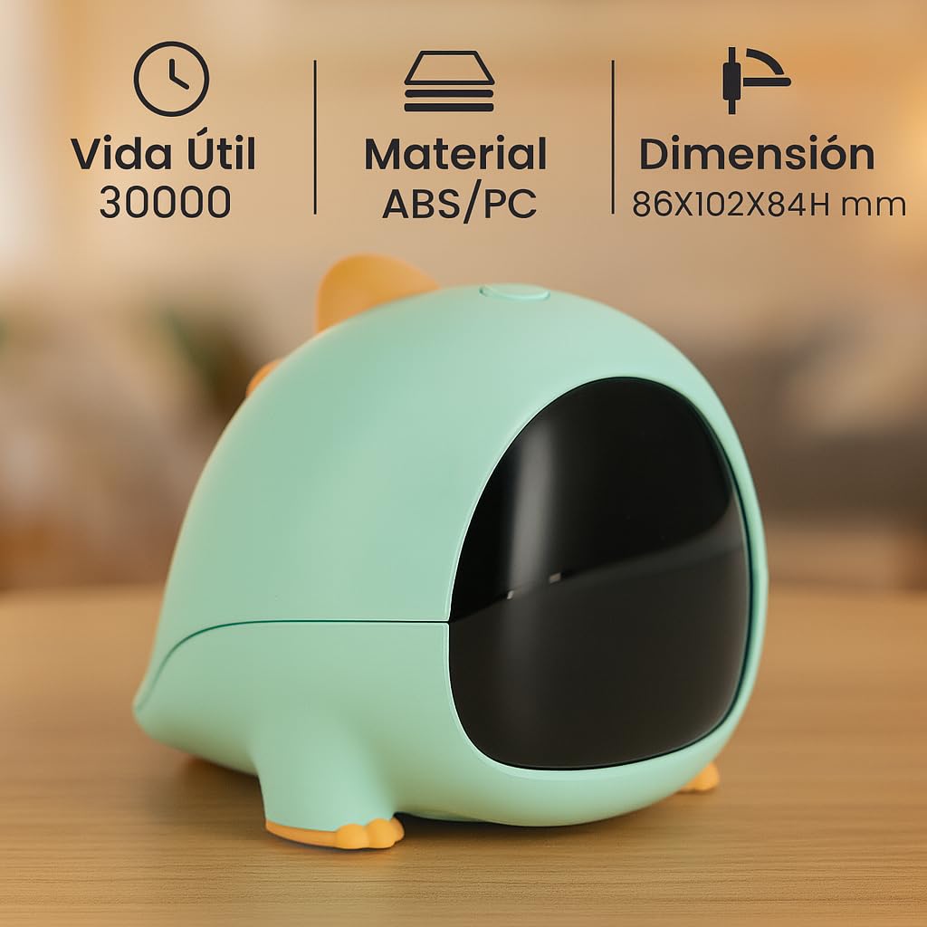 M mimotec - Despertador Infantil con Luz Nocturna T-Rex, Lámpara mesita de noche infantl, Temperatura Cálida 3000K, Diseño creativo con Acabado Opal. LM9211