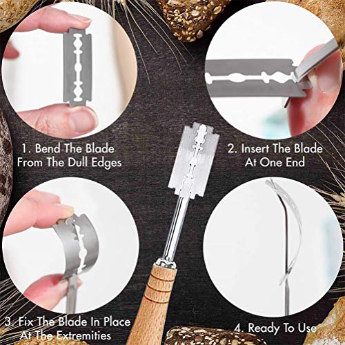 CLISPEED 1 Conjunto de Alça de Madeira para Pão Coxo Ferramentas de Corte Ferramentas de Corte de Ma