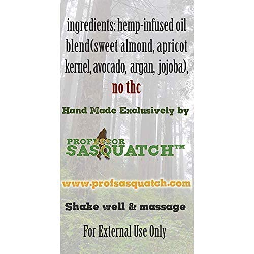 Professor Sasquatch Hemp Topical Skin Oil 2oz Unscented