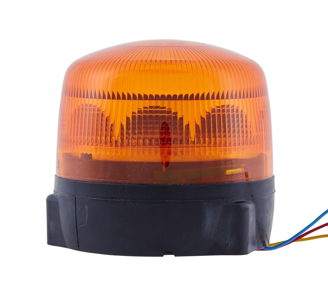 HELLA 2XD 012 878-001 LED-Luz de aviso, de destellos - RotaLED - 12/24V - amarillo - montaje exterior/atornillado - Cable: 140mm - Conector: Flachstecker
