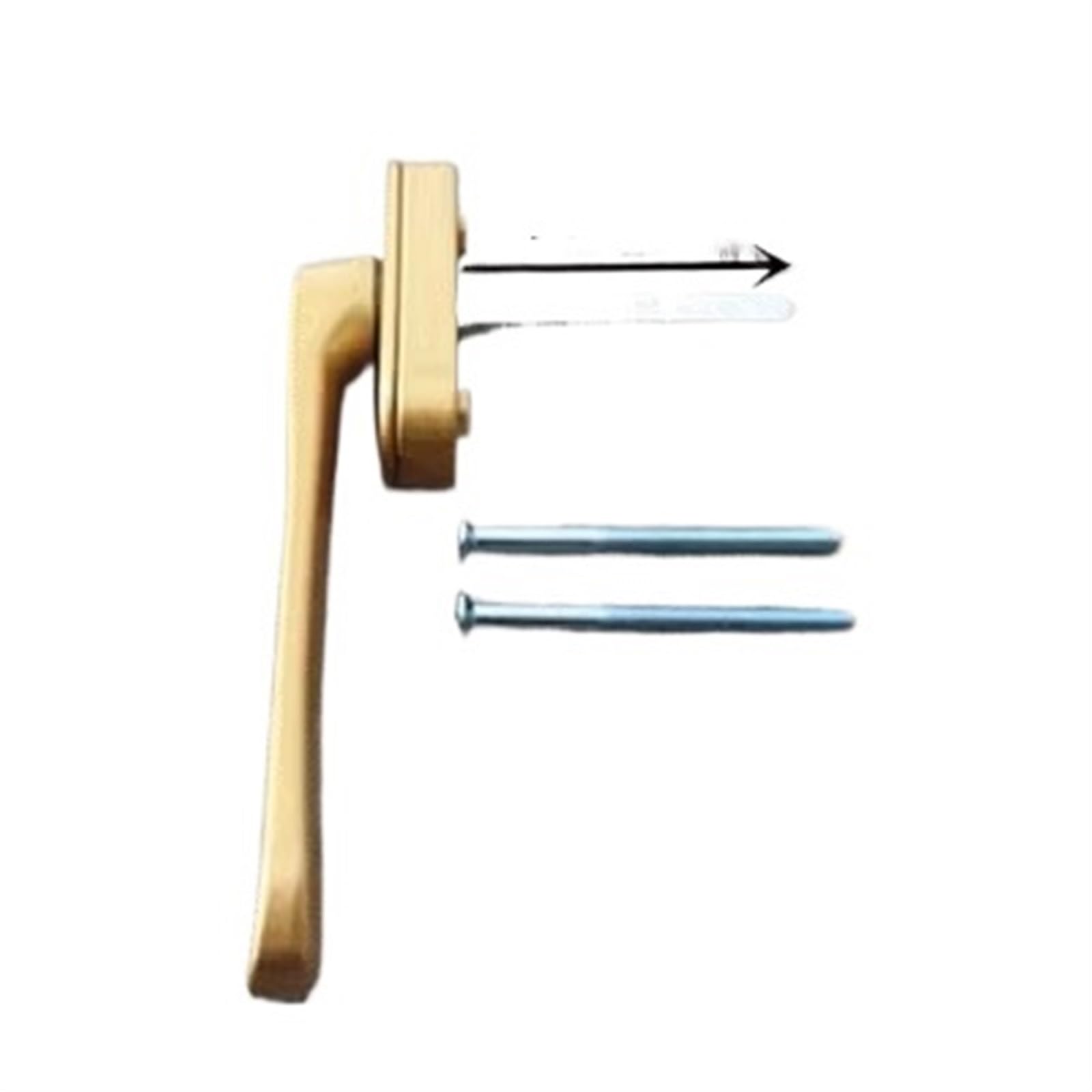 YKMYXZ window handle， Square Shaft Aluminum Casement Window Lock Handle Multicolor(Gold)