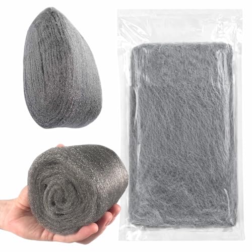 0000 Steel Wool 1m Ultra Fine Wire Wool Strip for Mice Proofing Wood & Metal Polishing French Polishing Rust Removal & Furniture Finishing