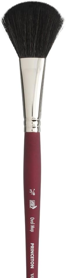 Princeton Velvetouch, Series 3950, Paint Brush for Acrylic, Oil and Watercolor, Oval Mop, 3/4 Inch