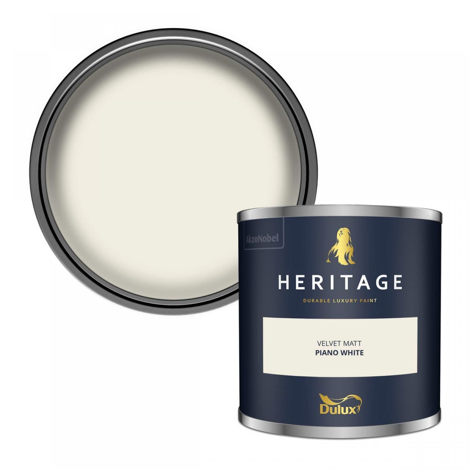 Dulux Trade Heritage Velvet Matt Emulsion Piano White - 5ltr