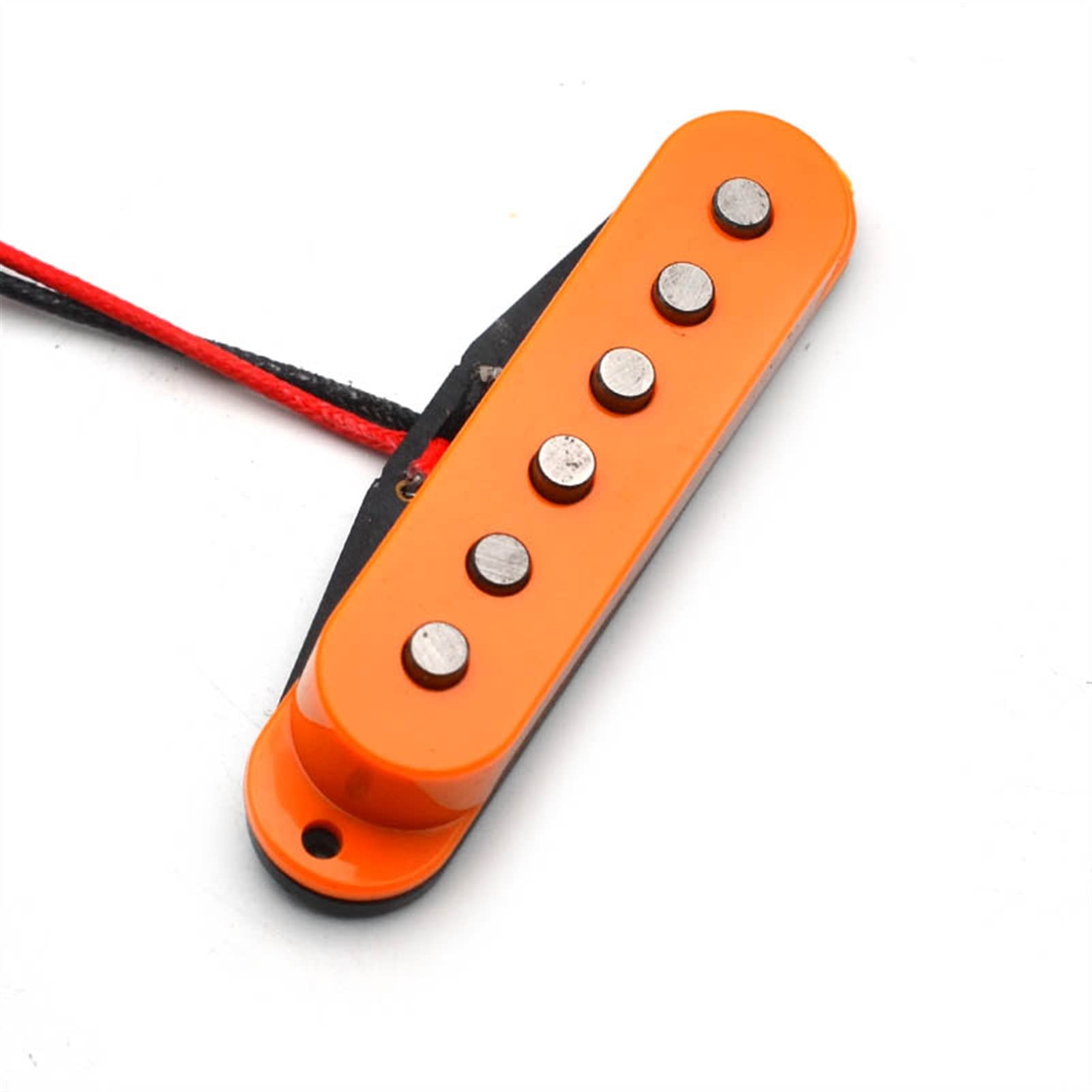 Humbuckers Alnico 5 Single Coil Pickup Escalas Escalonadas Guitarra Pickup Cuello/Medio/Puente Naranja (Color : 50mm (Neck))