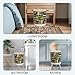 JBNJANKDAV Small Trash Can with Lid Abstract aida Cloth Created from Gold Green Taupe Dark Brown 1.8 Gallon/7L Garbage Can Waste Bin with Press Top Lid Legs Waste Basket for Bathroom Kitchen Bedroom