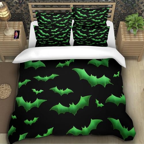 Housse de couette super douce imprimé 3D corbeau aux fleurs violettes - 5