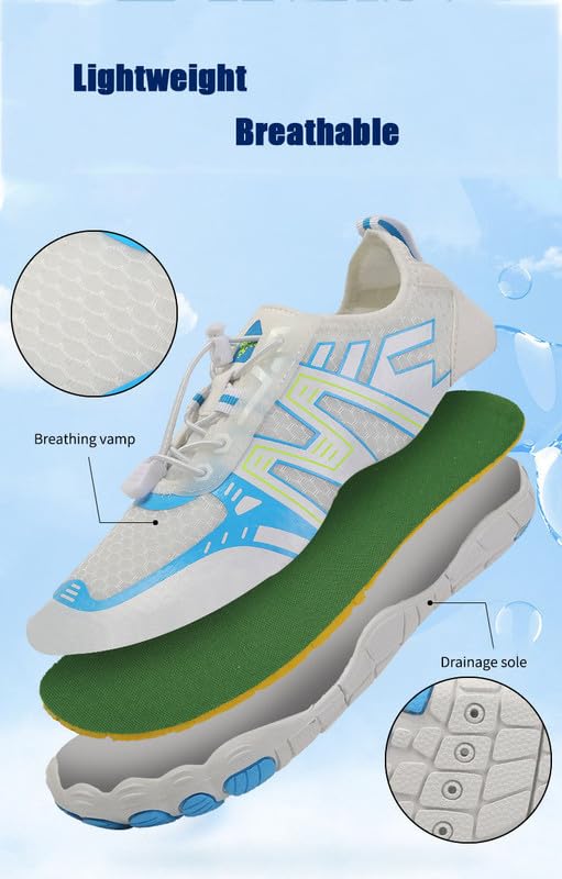 Water Shoes for Women Men Hike Footwear Barefoot Toe Shoes, Couple's Quick Dry Swim Shoes, Breathable Comfortable Beach Shoes, Wading Shoes, Outdoor Sneakers Surf Road Walk Cycling3