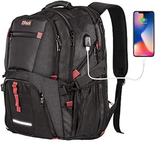 Five Star Travel Laptop Backpack, TSA Friendly Approved 17 Inch Large Business Travel Computer Backpack with USB charging cable & Headphone Hole, RFID protection
