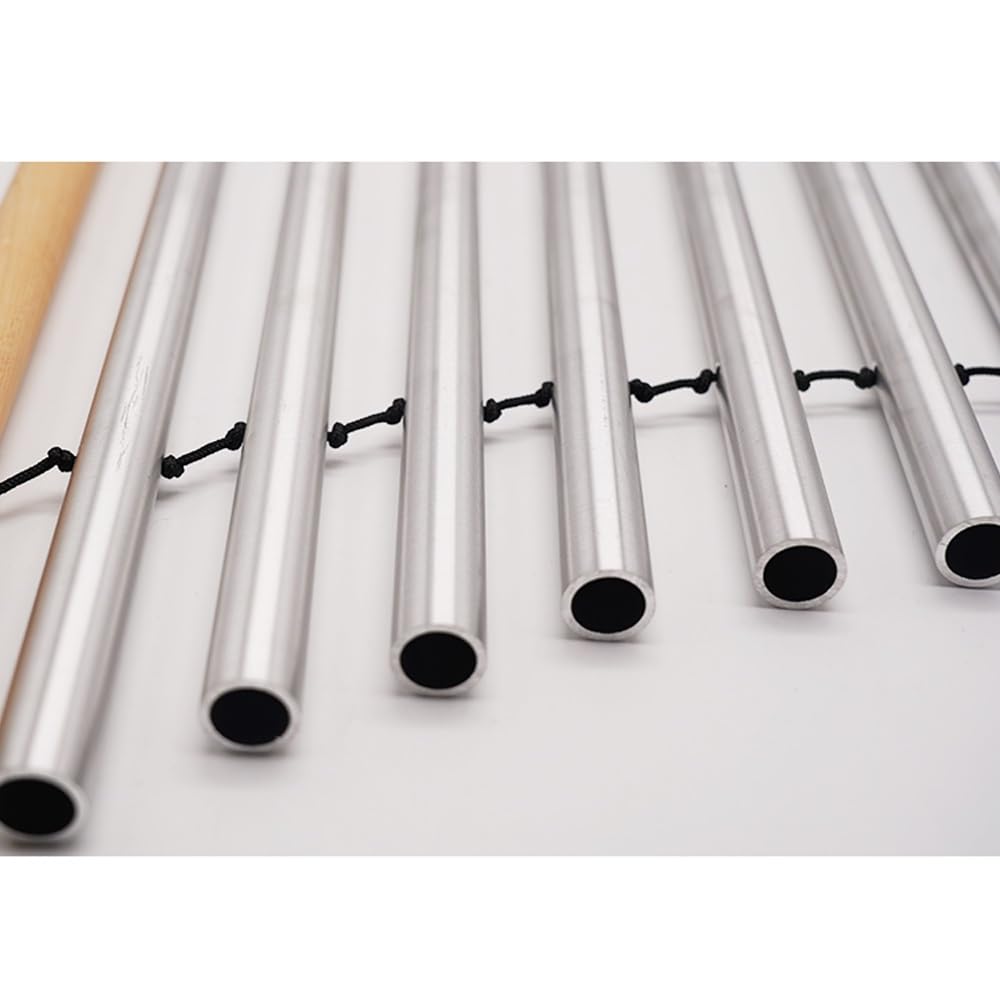 Ręcznie korbowana belka, indyjski instrument ludowy, poprzeczka z litego drewna, rura aluminiowa, ręczny 9-tonowy pręt belkowy, przyrząd do terapii dźwiękiem do jogi, lecznicze dzwonki wietrzne, w zes