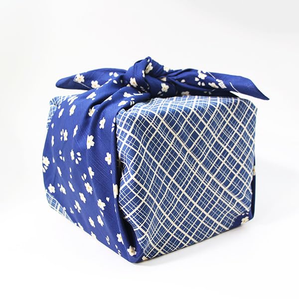 Amazon.co.jp: 風呂敷 重箱 格子桜 ブルー いせ辰 90cm 綿100% 日本製