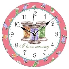 Arog Geld I Love Sewing Wall Clocks Craft Room Decor Dressmaker Wooden Wall Clock Silent Battery photo Arog Geld I Love Sewing Wall Clocks Craft Room Decor Dressmaker Wooden Wall Clock Silent Battery