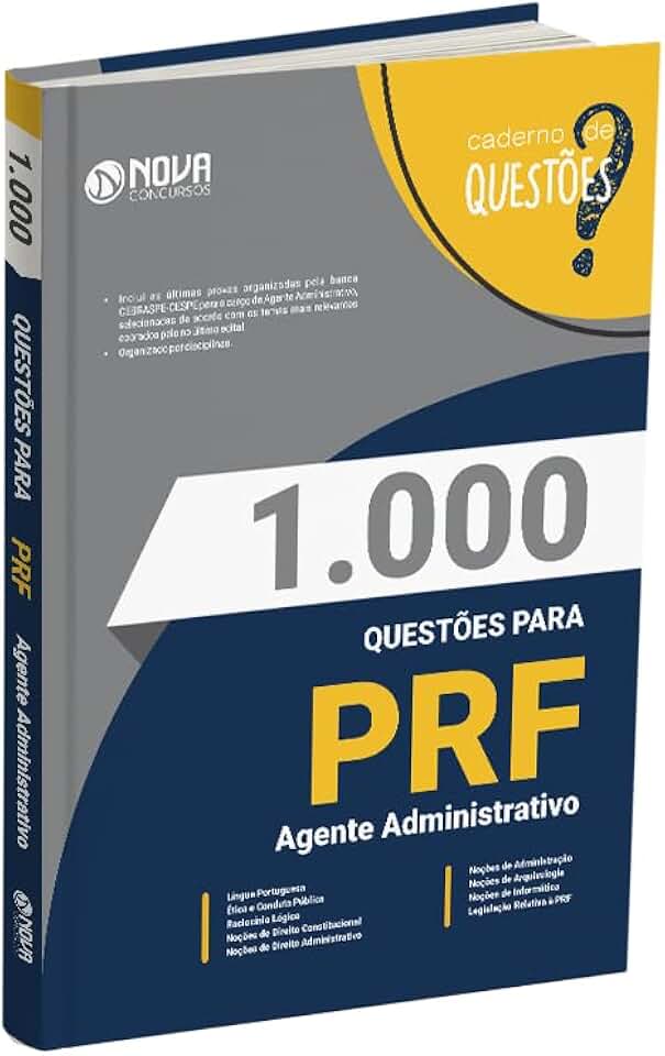 Livro 1.000 Questões Gabaritadas PRF - Agente Administrativo