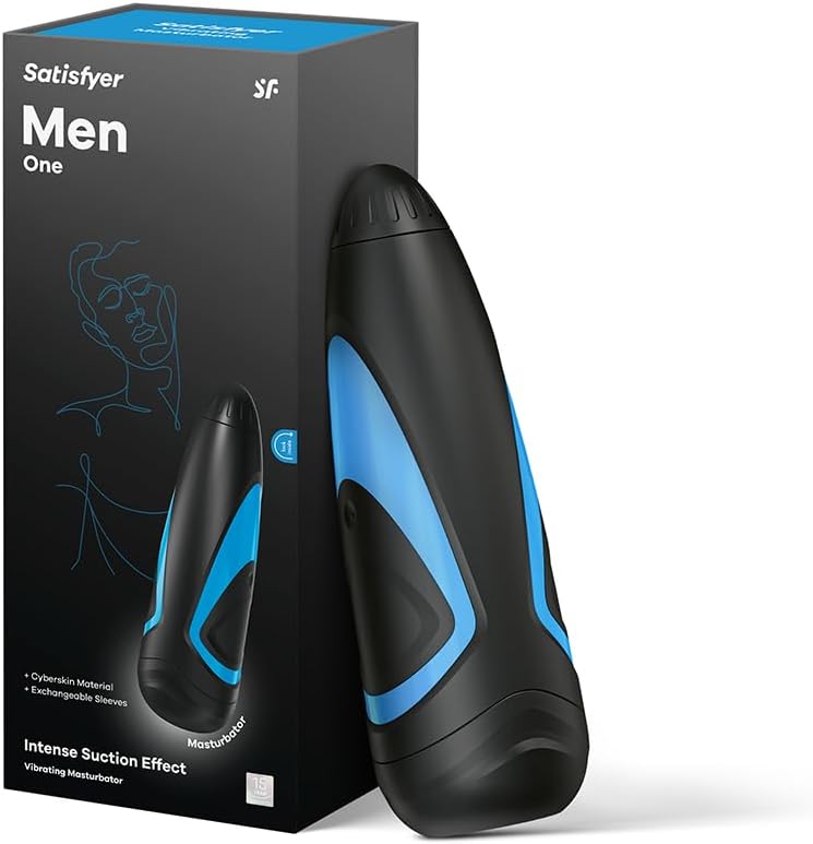 Satisfyer Men One | Vibrating Masturbator | Innovative Inner Pressure Regulator | Unique Pump Feature | Waterproof (IPX7) | Cyberskin Material