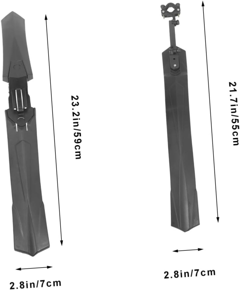 Mikikit Mountain Bike Front and Rear Mud Guard Protector Cycling Waterproof Mudguards Protective Mud Water Rear