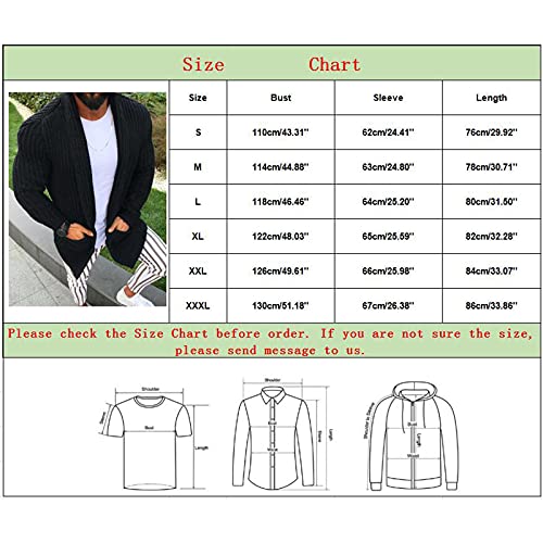 Top for Men Pullover Cor Sólida Cardigã Manga Longa Moda Slim Fit Sweater Outono Inverno Casual Blus