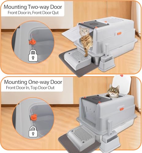Arenero de Acero Inoxidable XXXL con Tapa para Gatos Grandes miniatura 4