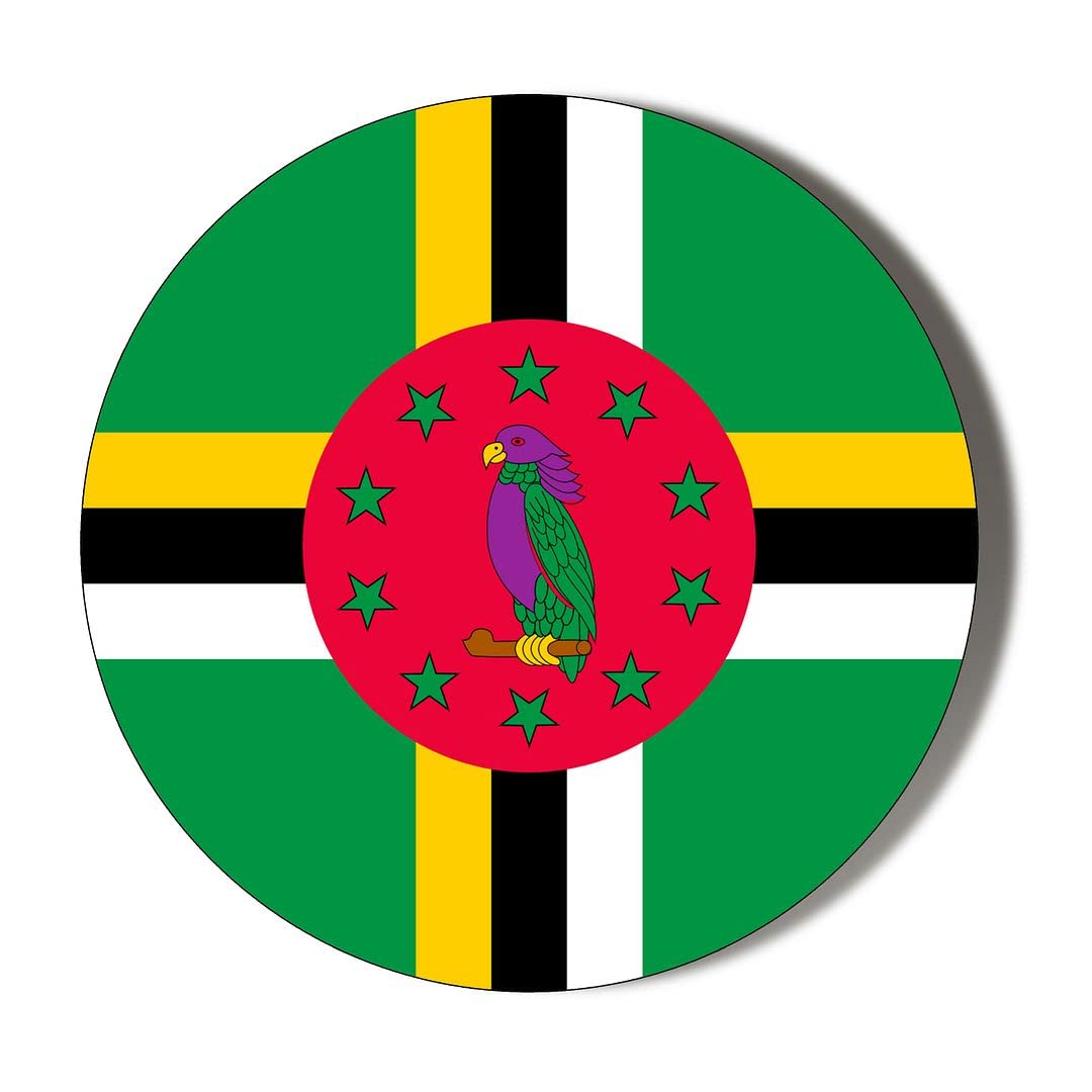 Gift Insanity White Dominica Flag 45Mm Fridge Magnet