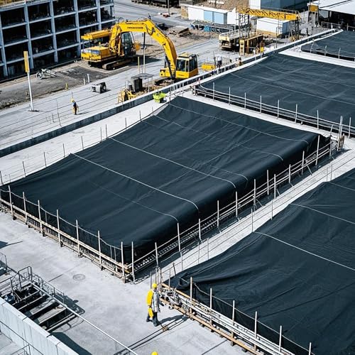 Image of winemana Black Shade Cloth 30x30 FT- 90% Sun Shade Mesh Tarp for Greenhouse, Garden, Patio, Dog Kennel, Chicken Coop, and Outdoor Protection, Plants Cover Shade Netting with 2 Reinforced Grommets
