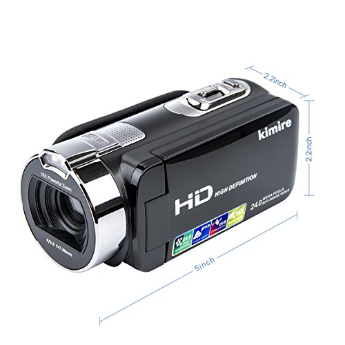 Vlogging Camera Video Camera Camcorder Digital Recorder,Kimire HD 1080P 24 MP 16X Powerful