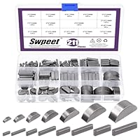 Swpeet 211Pcs Metrische Woodruff Schlüssel Assortiment Kit mit 15-Größen Woodruff Halbkreis Schlüssel Halbmond Schlüssel Keyway Welle Kurbel Schlüssel Parallel Drive Welle Schlüssel