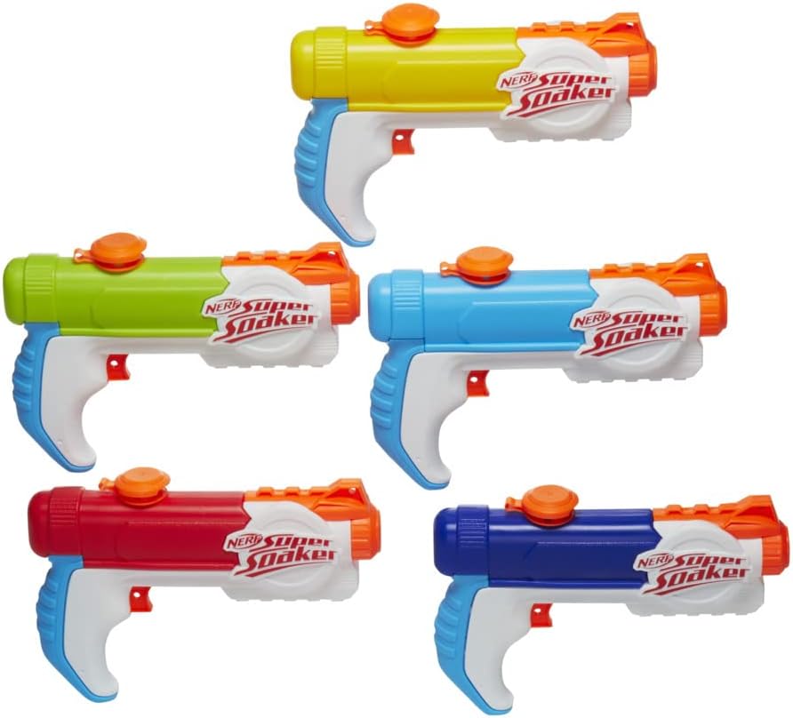 NerfSuper Soaker Piranha Multipack Includes 5 Piranha Water Blasters, Each Tank Holds 6 Fl. Oz., Fun for Kids and Adults (Amazon Exclusive)
