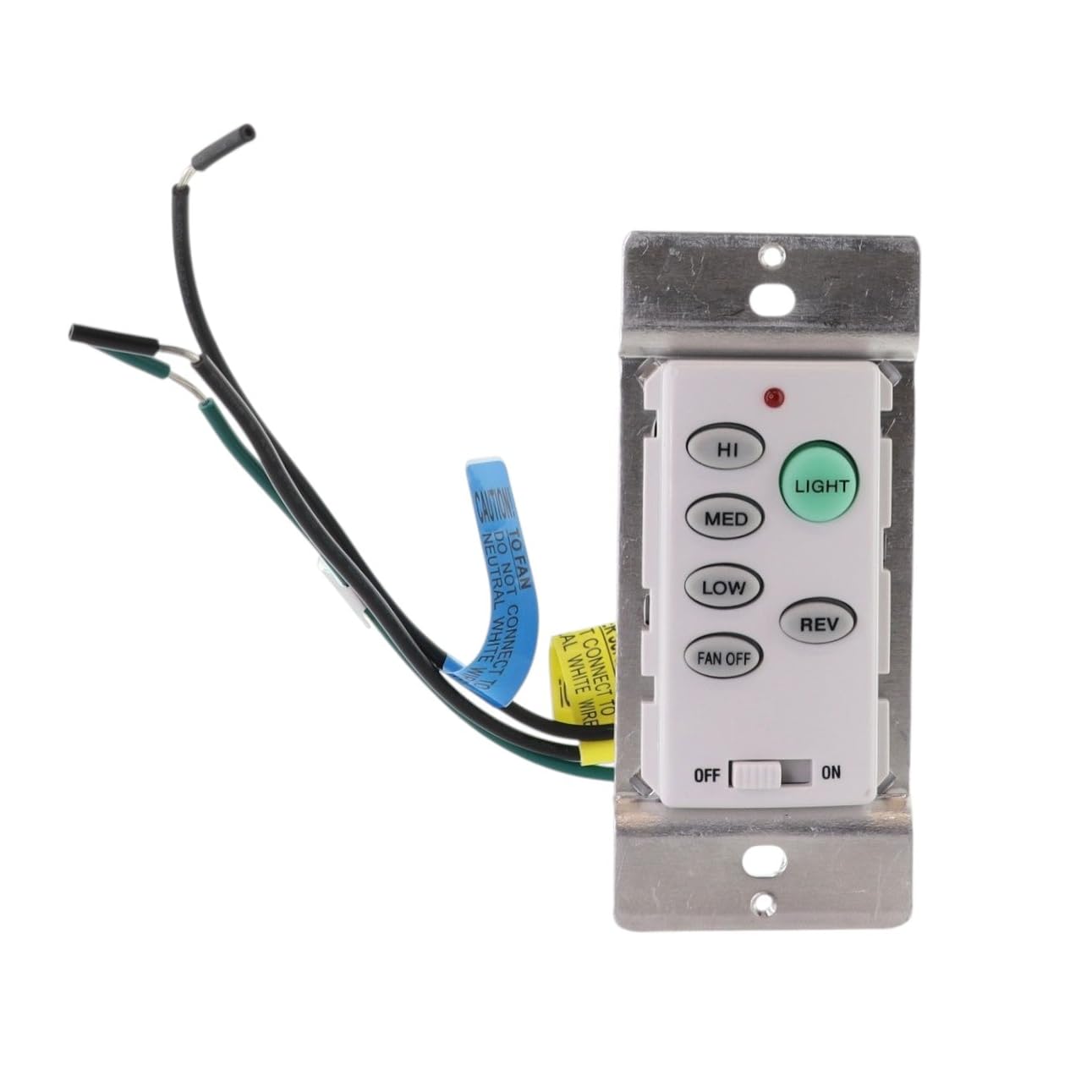 Anderic UC9051T Wired Wall Switch Ceiling Fan Remote Control | 3-Speed Fan, Light Dimmer, Reverse | Works with FAN28R, FAN18R, FAN30R, UC7067FMRX Receivers | Replacement for UC9050T