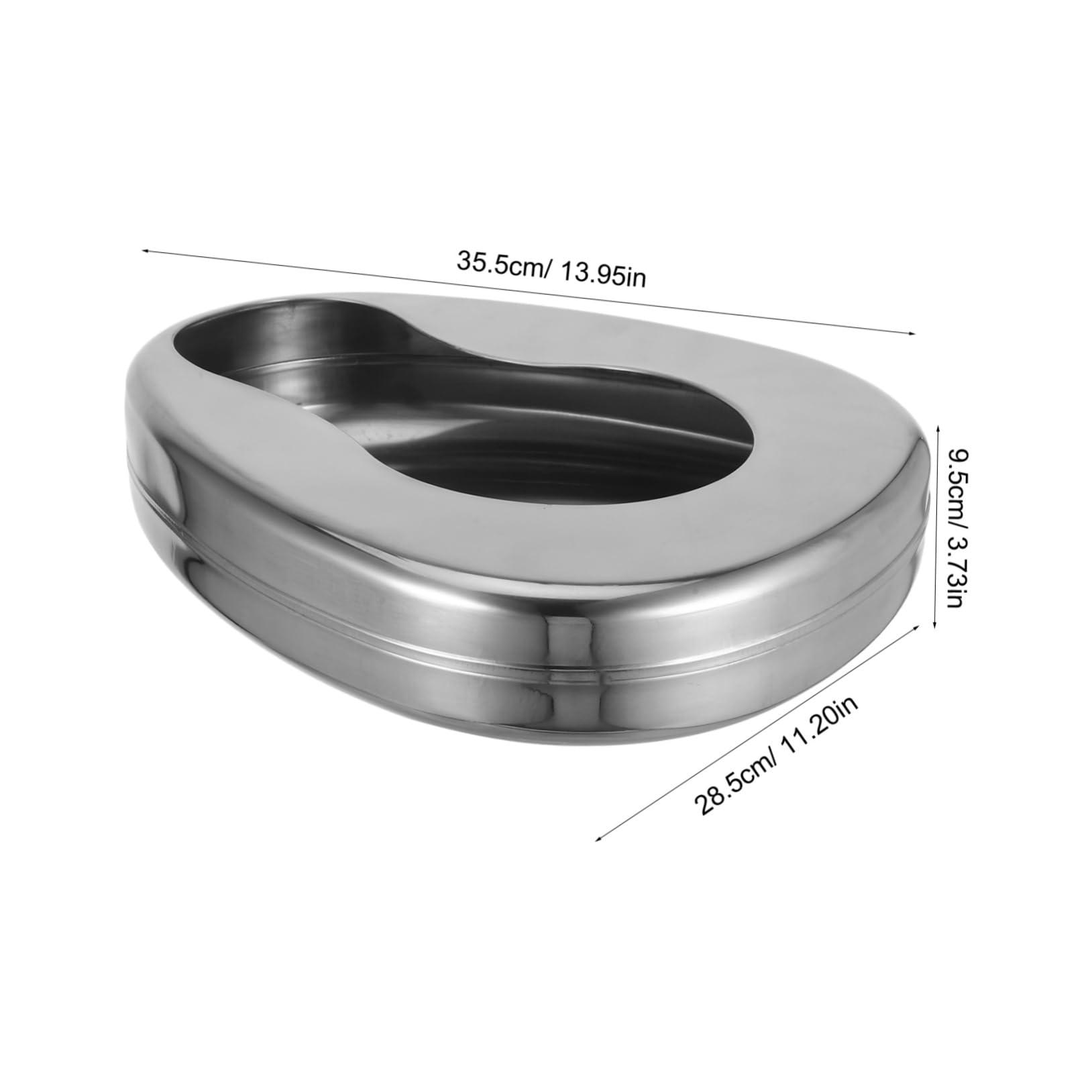 VALICLUD Padella da Letto in Acciaio Inossidabile, Portable Folding Toilet per Anziani, Uomini e Donne, Uso Ospedale e Casa, Design Ergonomico