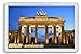 AWS Magnete in PVC Berlino Porta di Brandeburgo Berlin Souvenir Germania calamita Fridge Magnet da frigo in plastica con Immagine Fotografica Città Germany City Brandenburger Tor Brandenburg Gate