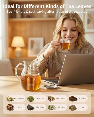 House Again Large Tea Infuser with Scoop, Extra Fine Mesh Tea Strainers for Loose Tea and - image 2