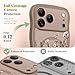 GVIEWIN for iPhone 17 Pro Case Compatible with MagSafe [Curly Wave Edge][Full Camera Protection] Floral Translucent Shockproof Magnetic Women Phone Case for iPhone 17 Pro 6.3'', Floratopia/Brown