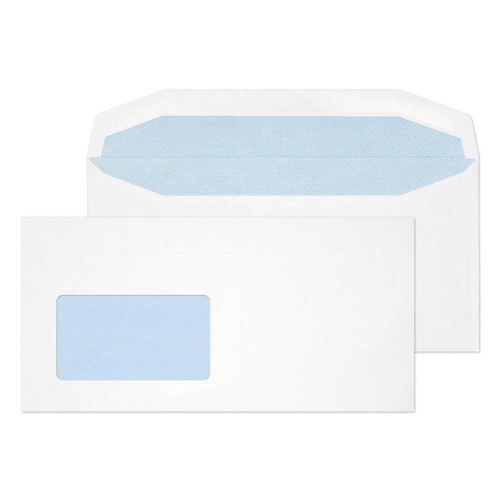 Blake Purely Everyday DL+ 114 x 229 mm 90 gsm Mailer Gummed Window Envelopes (3804CBC) White - Pack of 1000