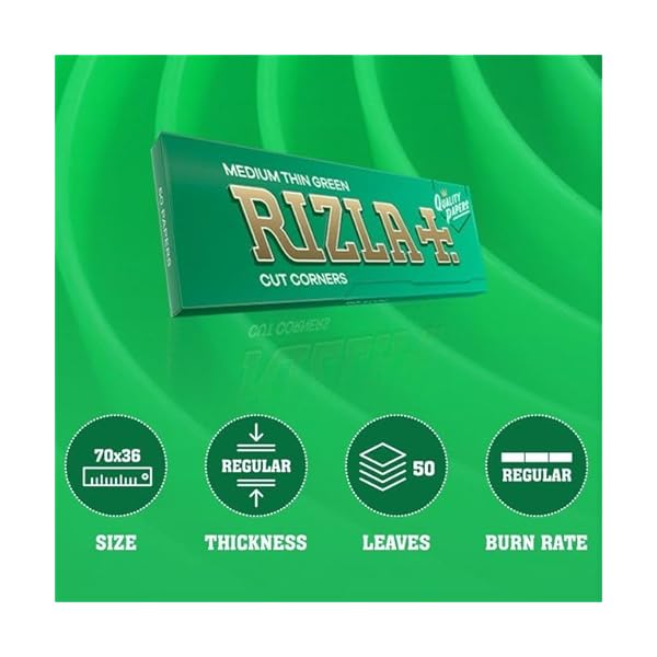 Grüne Rizla Green Zigarettenpapier Hof 10 Pakete Grün – Bild 4