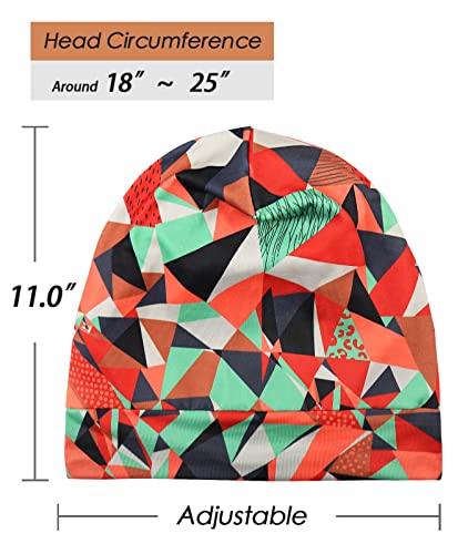 Image of Satin Lined Sleep Slouchy Cap Curly Girl Slap Headwear Gifts For Frizzy Hair Women