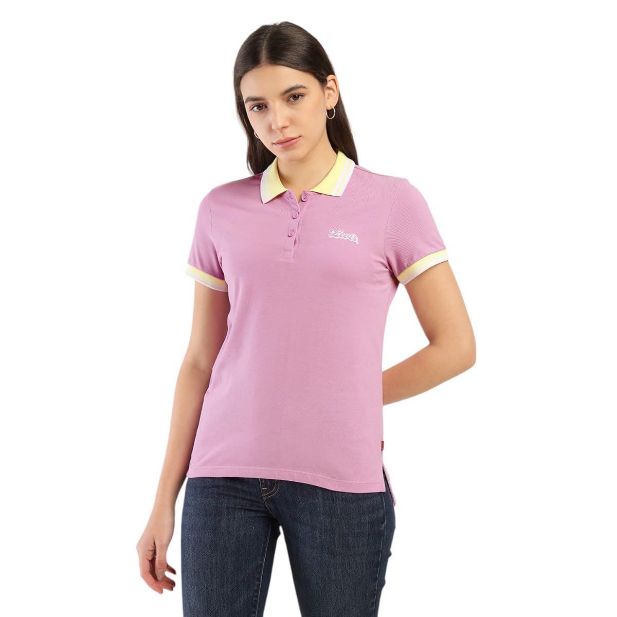 Women's Solid Polo T-Shirt-image-45
