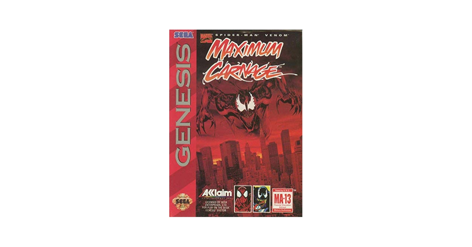 SEGA GENESIS MAXIMUM CARNAGE マキシマムカーネイジ Amazon.com: Spider-Man / Venom: Maximum Carnage (Renewed
