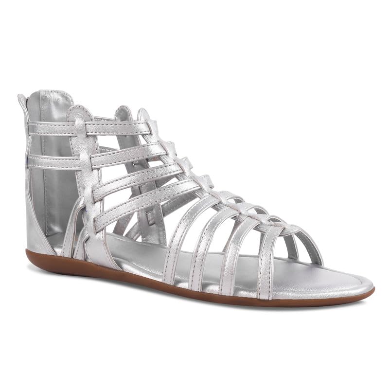 padchin Flats Gladiator With Zip Closure For Women Sandals| High-Tops Sandal For Women | Stylish & Comfortable | College, Office, Shopping, Outdoor & Beach Wear-picture-42