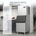 Real Relax Commercial Ice Machine 440LBS/24H, ETL Approved Industrial Ice Maker Machine with 330 LBS Storage Bin, Ice Scoop, Auto Self-Cleaning, LCD Display for Restaurant Bar Café