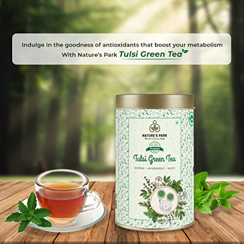 Image of NATURE'S PARK GREEN TEA (Basil (Tulsi), 125 Gm)