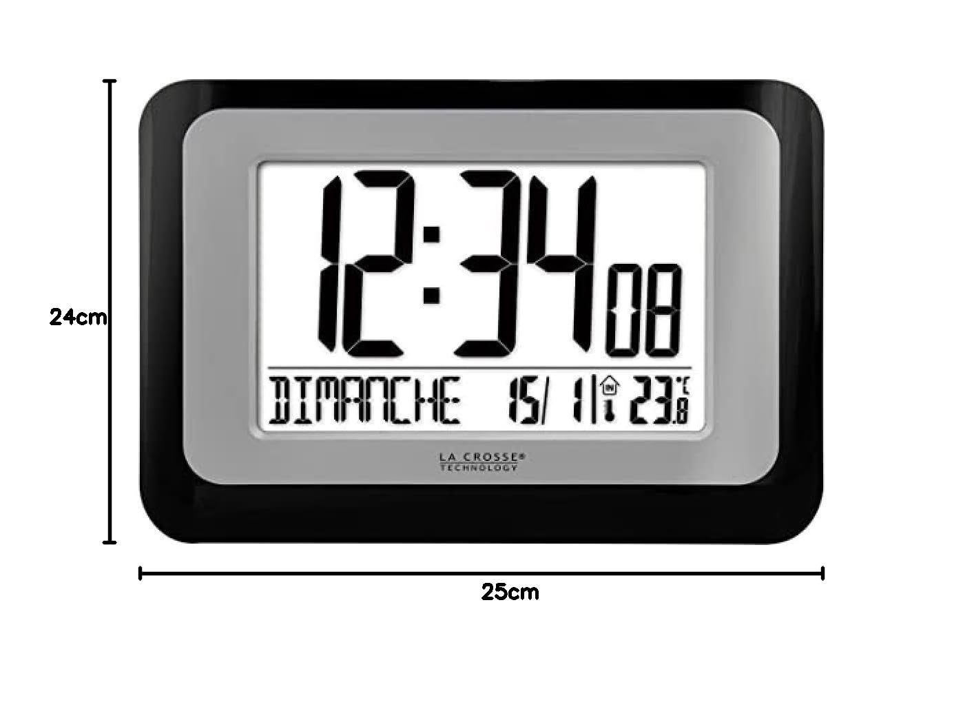 La Crosse Technology - WS8006 Horloge Murale - Noir