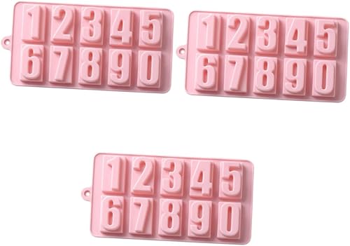 PRETYZOOM 3pcs Soap Mold Ice Cube Mold Ice Cube Tray Silicone Tray Mold Number Chocolate Mold Chocolate Silicone Molds 0-9 Baking Mold Molde De Para disponible en Yaxa Venezuela