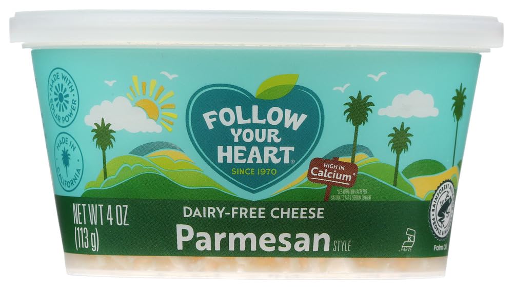 Parmesan Style Shredded Cheese Alternative by Follow Your Heart – 32 Ounce (Pack of 1), Pack of 8