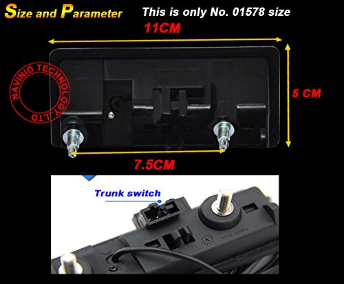 Kalakass Trunk Handle vehicle-specific Camera Integrated into Case Handle Rear View Camera Replacement for VW A3 A4 A6 A8L Golf VI Variante(01578=50x110mm) - Image 3
