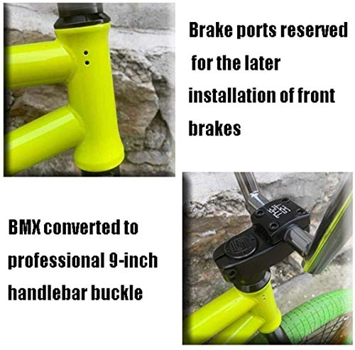 MU Adulte D'Action Stunt Bike Bmx, Freestyle Bmx Vélo Adapté Aux Débutants Niveau Riders Avancés Cadre En Acier, Rue Bmx Vélo 20 Pouces,B - Image 5
