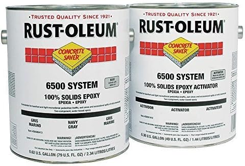 Rust-Oleum6500 System <100 Voc 100% Solids Epoxy Floor Coating, Navy Gray Gallon Can - Lot of 2