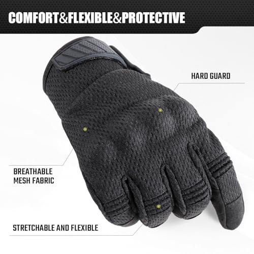 Image of WTACTFUL Touch Screen Breathable Tactical Full Finger Gloves for Men | Airsoft Paintball MTB Bike Cycling Cross-Country Motorbike ATV Hunting Hiking Riding Driving Work Outdoor Sports