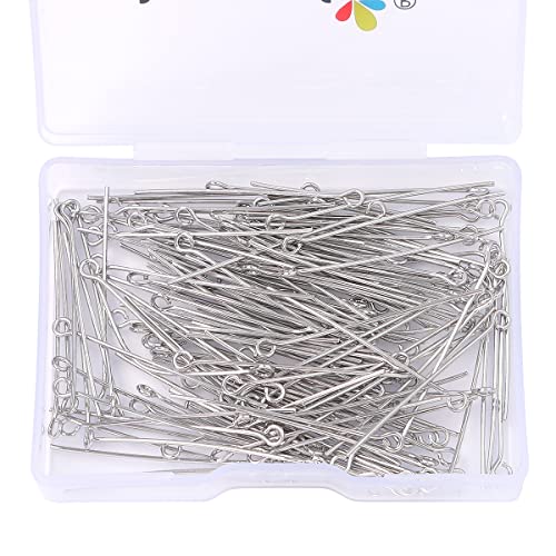 Beadia Platinum Plated Open Eye Pins Non Tarnish 35Mm 150Pcs For Jewelry Making Findings #TOP4