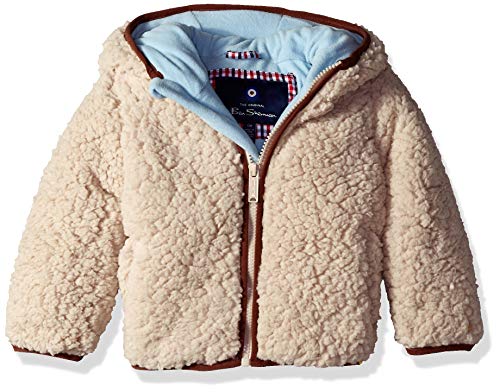 Ben Sherman Baby Boys' Popcorn Sherpa Fleece Jacket, Oatmeal, 18M