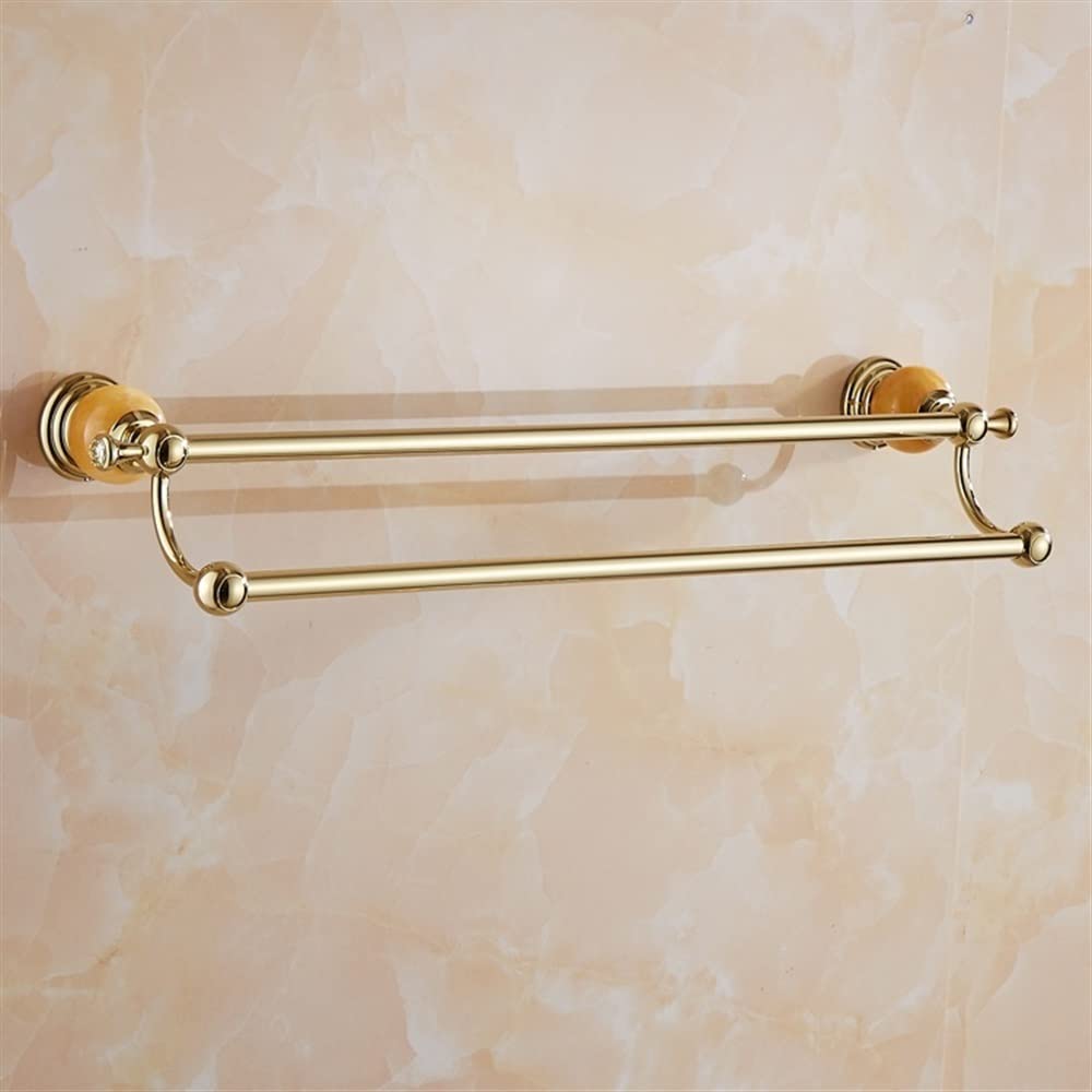 asdchZen Towel Racks, Towel Rail For Bathroom,European Jade Bath Hand Towel Holder,Nordic Toilet Towel Rail,Bathroom Rack Towel Bar/Towel Rack 58.5Cm/A Elegant-Towel Rack 58.5Cm-A,Double Pole-a